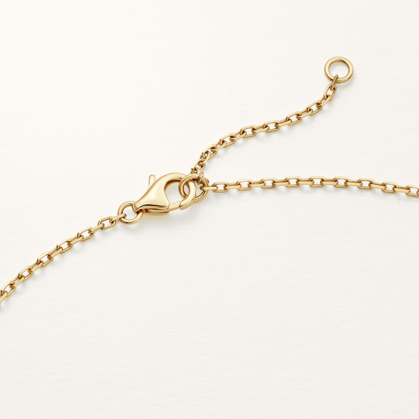 Diamor 18K Love Pendant Necklace, Double-Ring, Diamond-Paved