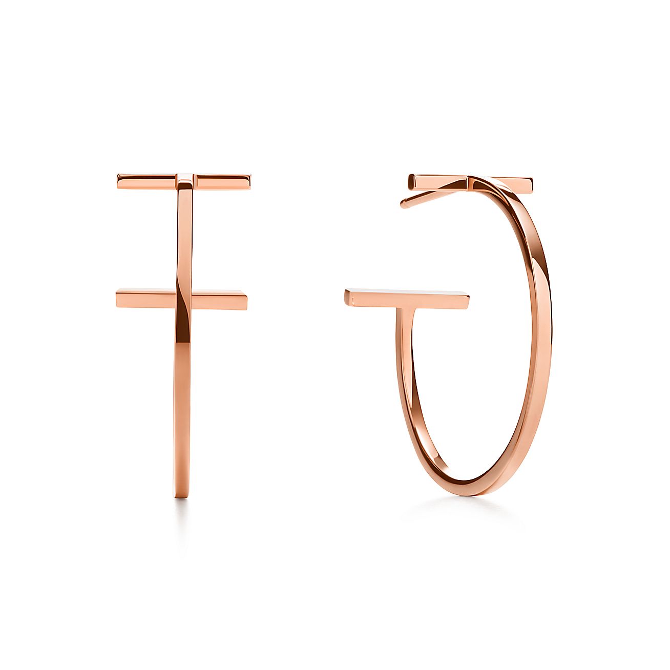 Diamor 18K T Hoop Earrings