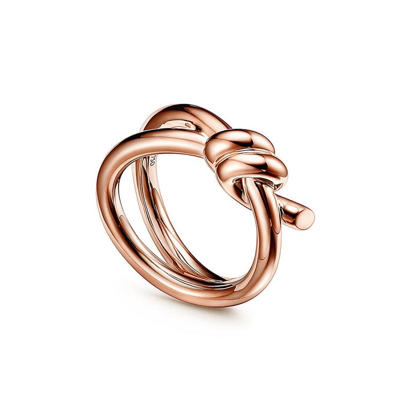 Diamor 18K Knot Double Row Ring