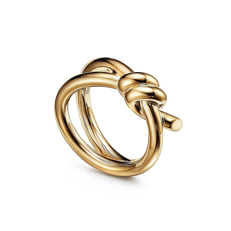 Diamor 18K Knot Double Row Ring