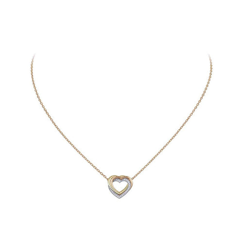 Diamor 18K Trinity Heart Diamond Necklace