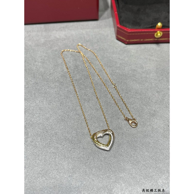 Diamor 18K Trinity Heart Diamond Necklace