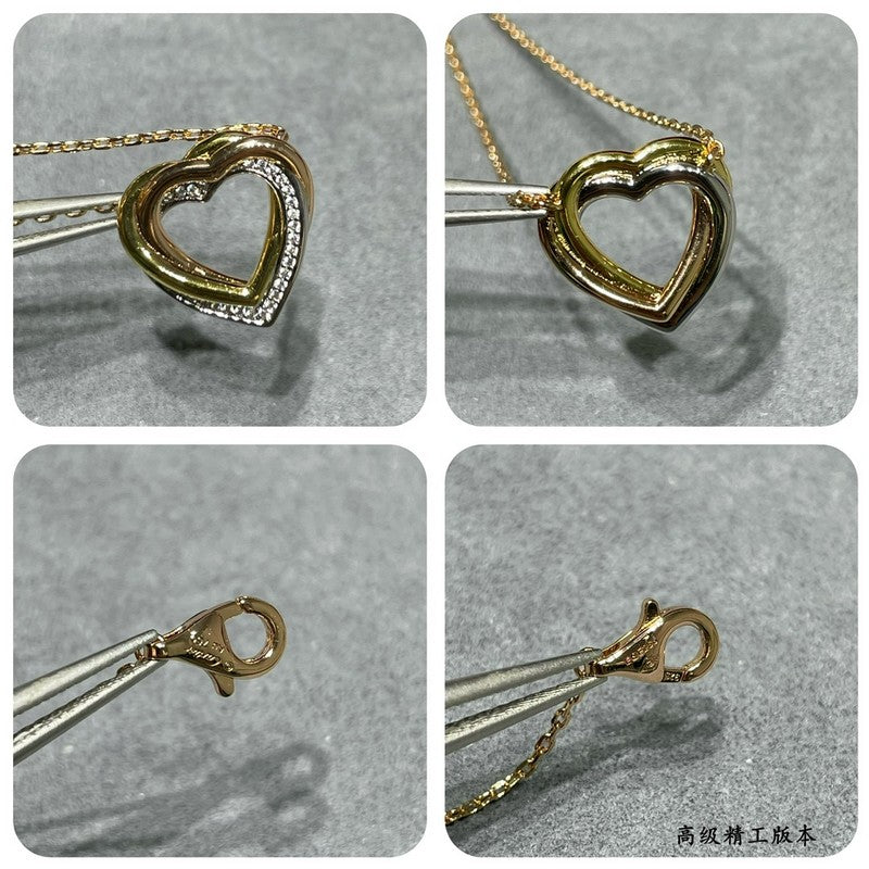 Diamor 18K Trinity Heart Diamond Necklace
