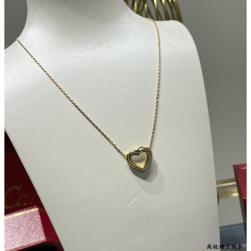 Diamor 18K Trinity Heart Diamond Necklace