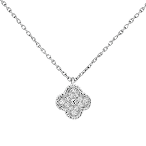 18K Sweet Alhambra Diamond Necklace