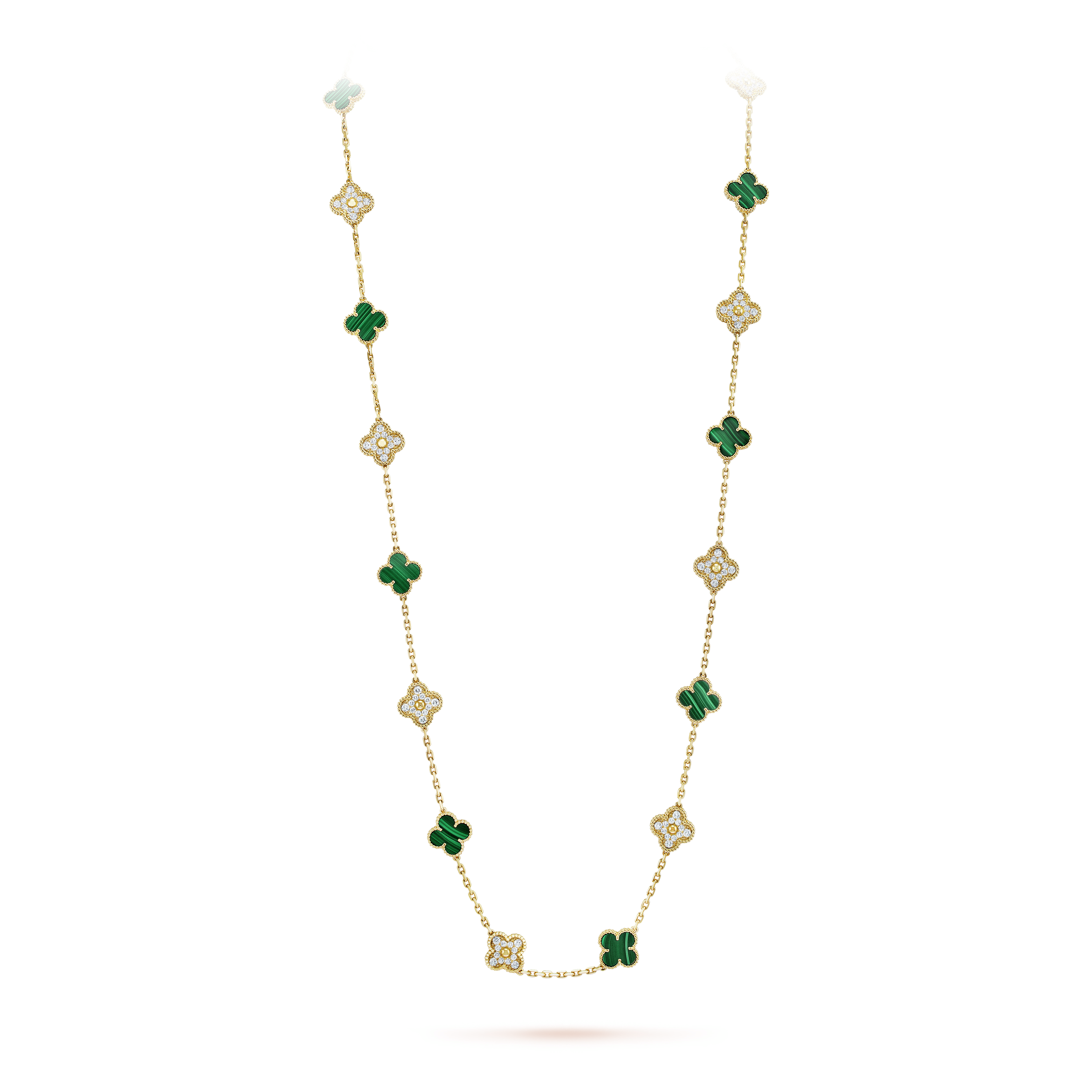 18K Vintage Alhambra 20 Motifs Long Clover Necklace