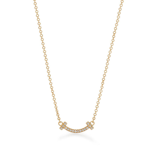 Diamor 18K T Small Diamond Pendant Necklace