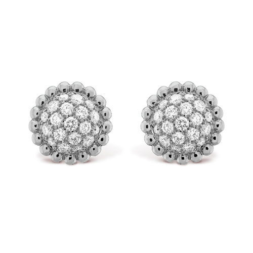 18k Perlée Diamonds Earrings