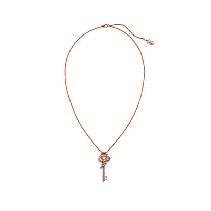 Diamor 18K T Keys Woven Diamonds Medium Necklace
