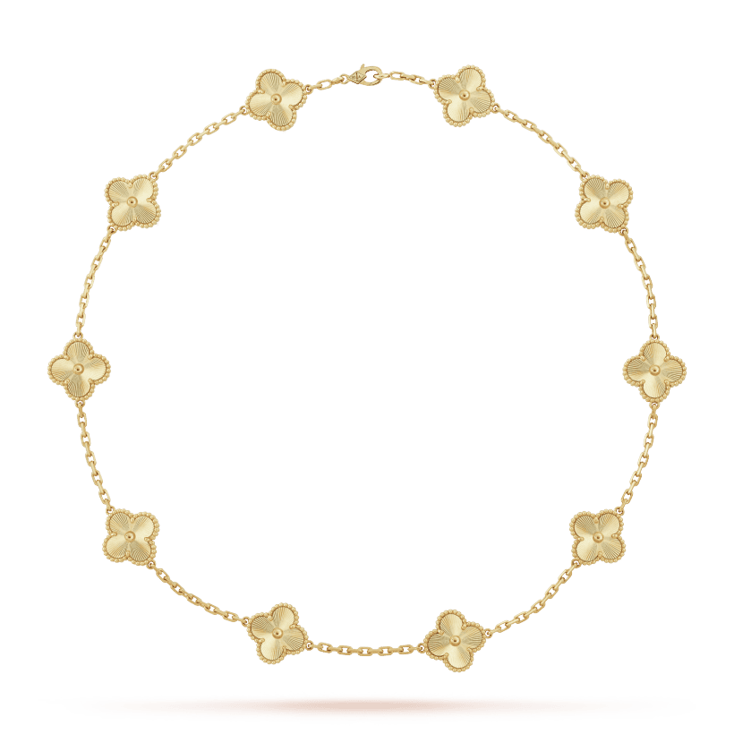 18K Vintage Alhambra 10 Motifs Necklace