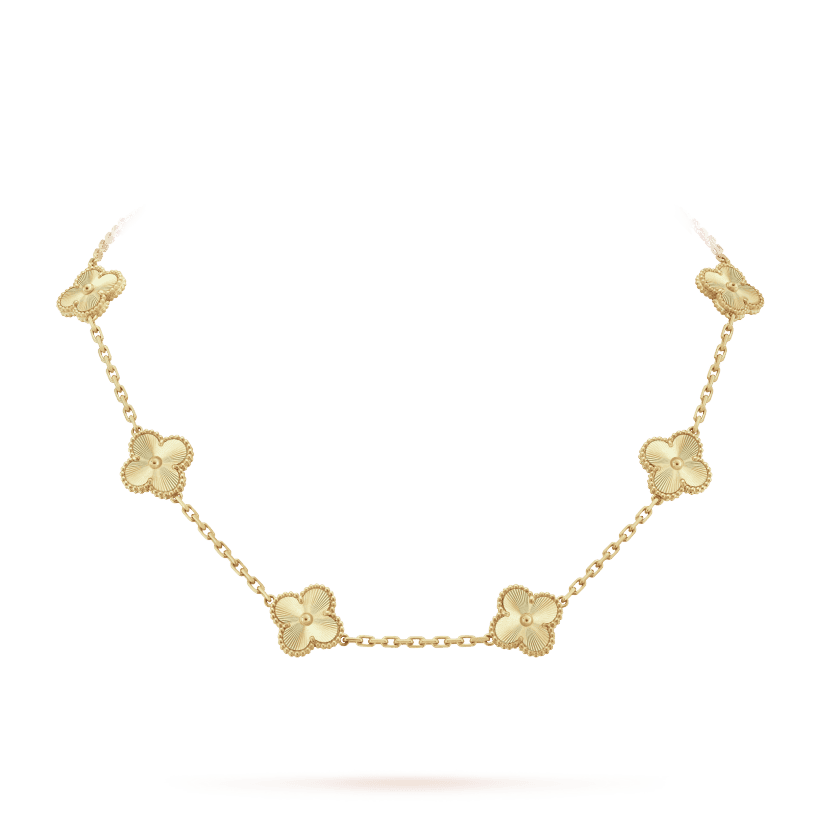 18K Vintage Alhambra 10 Motifs Necklace