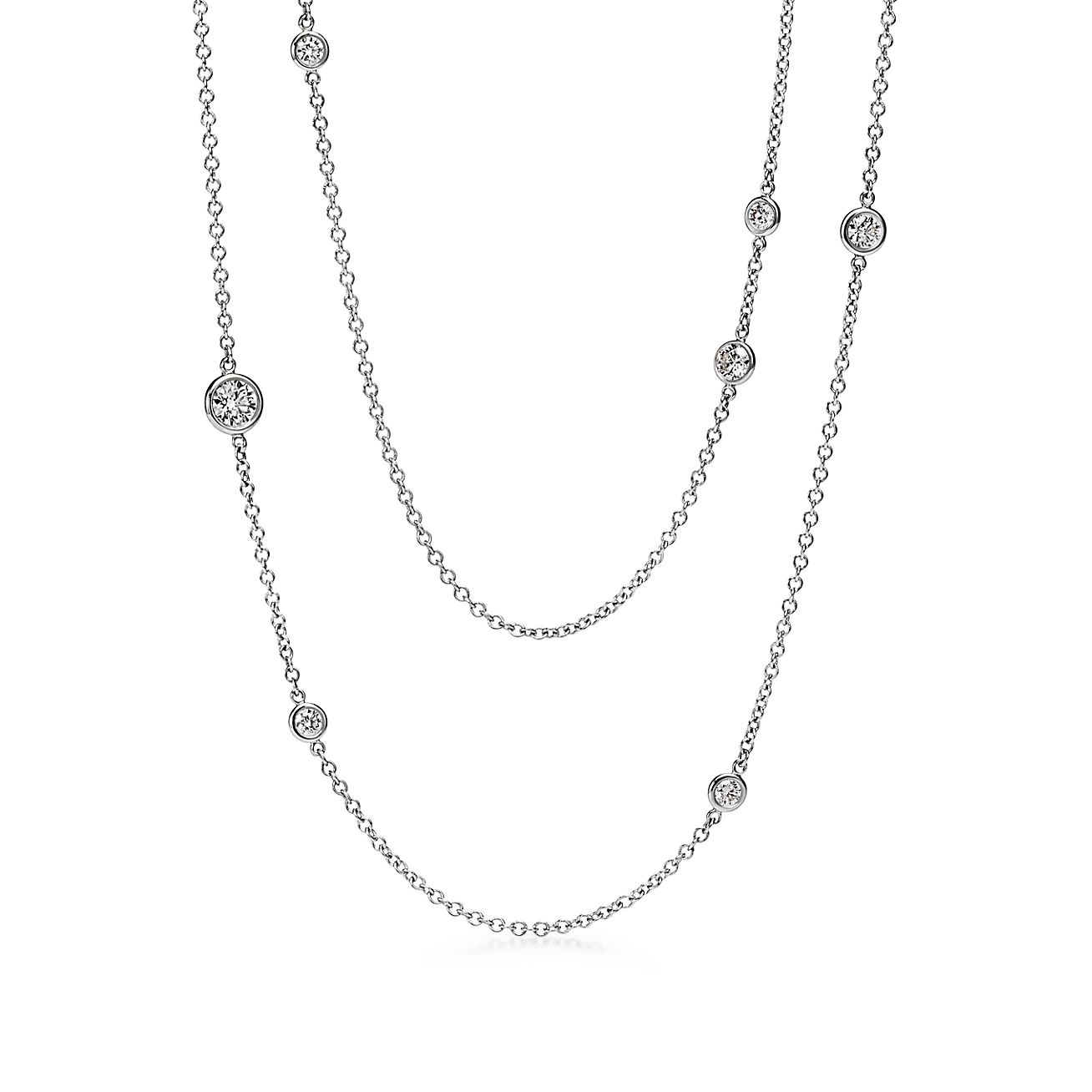 18K T Elsa Peretti Diamonds By The Yard Necklace