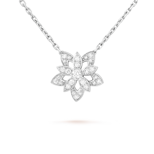 18K Lotus Openwork Pendant Necklace