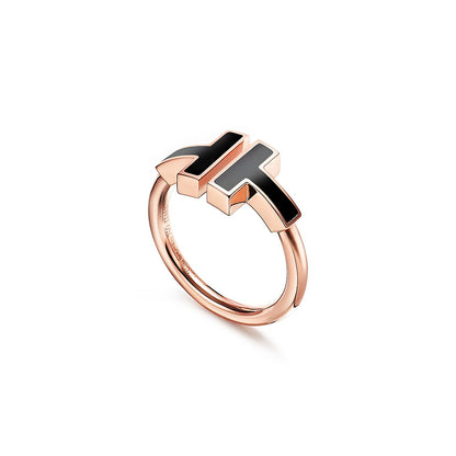 Diamor 18K T Black Onyx Wire Ring