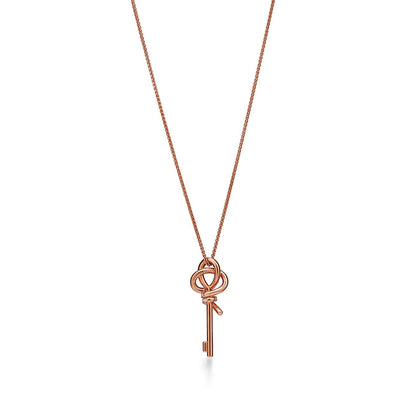 Diamor 18K T Keys Woven Diamonds Medium Necklace