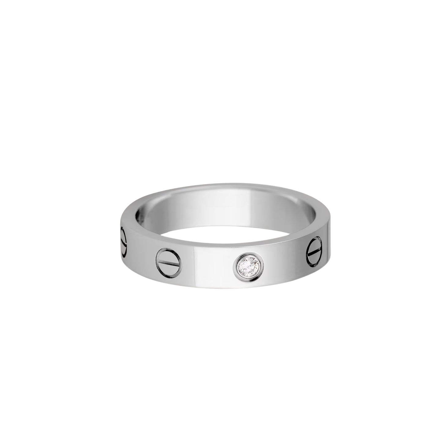 Diamor 18K Love Ring, Small Model, 1 Diamond