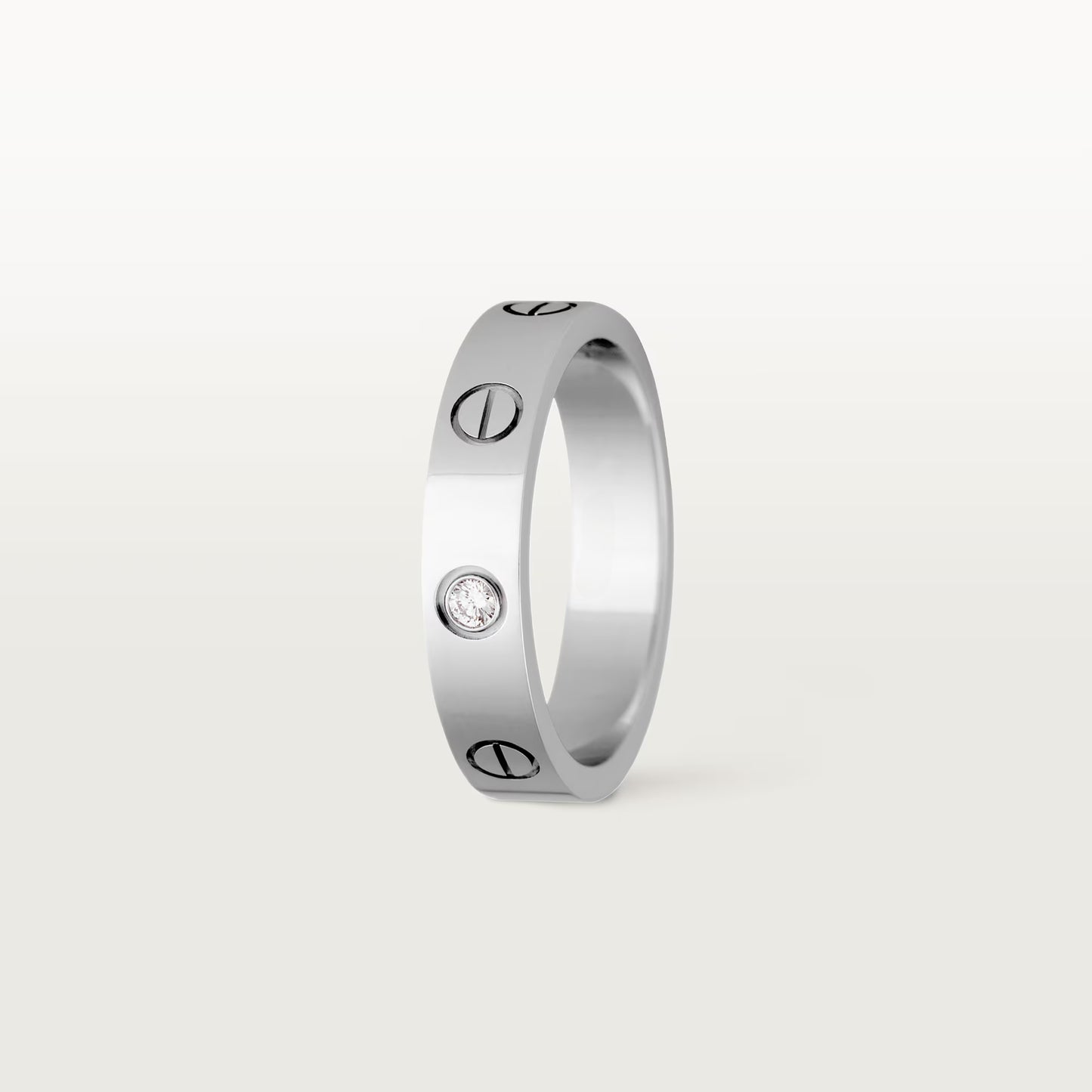 Diamor 18K Love Ring, Small Model, 1 Diamond