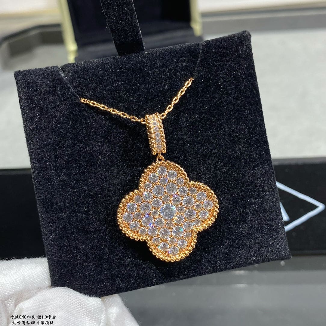 18K Magic Alhambra One Motifs Diamonds Clover Necklace