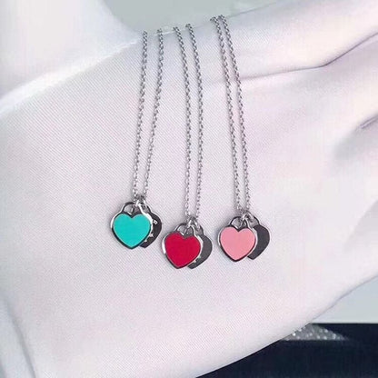 Diamor 18K Red Double Heart Necklaces