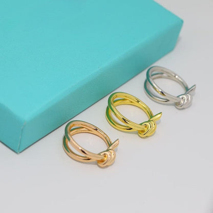 Diamor 18K Knot Double Row Ring