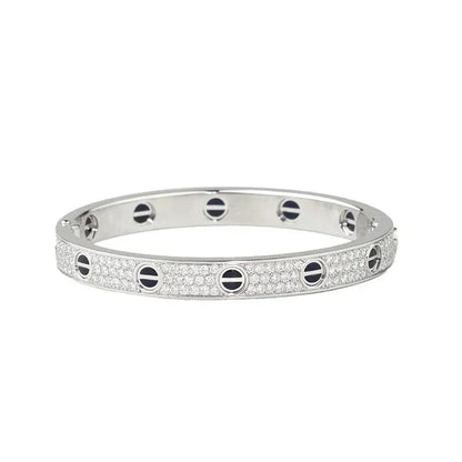 18K Diamond-paved Ceramic  Love Bracelet