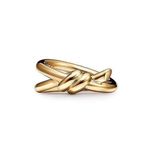 Diamor 18K Knot Double Row Ring