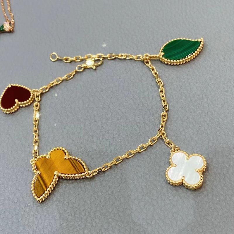 18K Lucky Alhambra Four Motifs Clover Bracelet