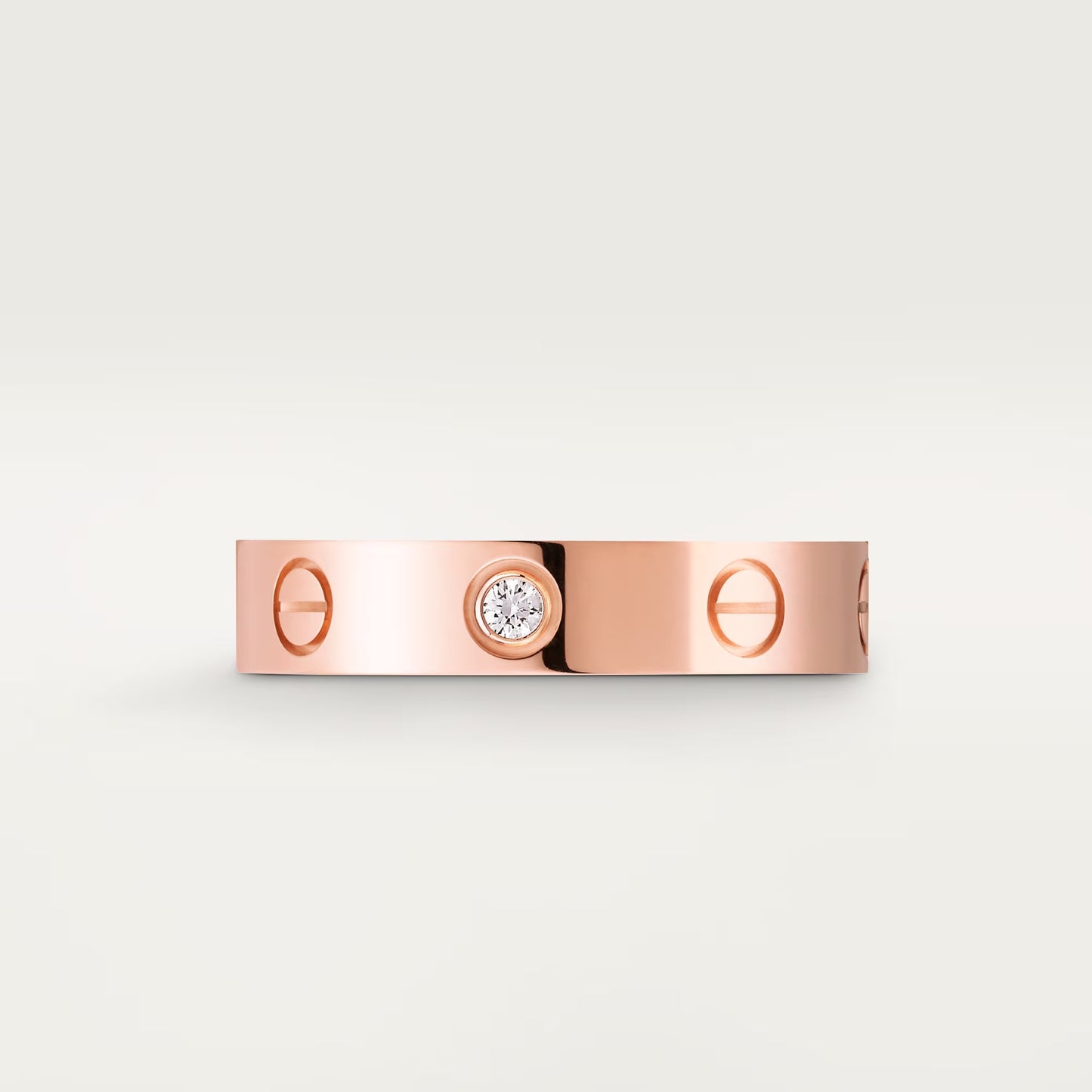 Diamor 18K Love Ring, Small Model, 1 Diamond