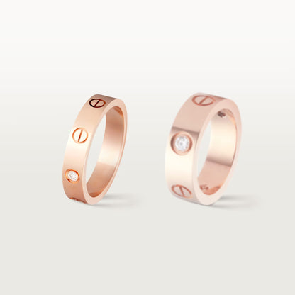 Diamor 18K Love Ring, Small Model, 1 Diamond