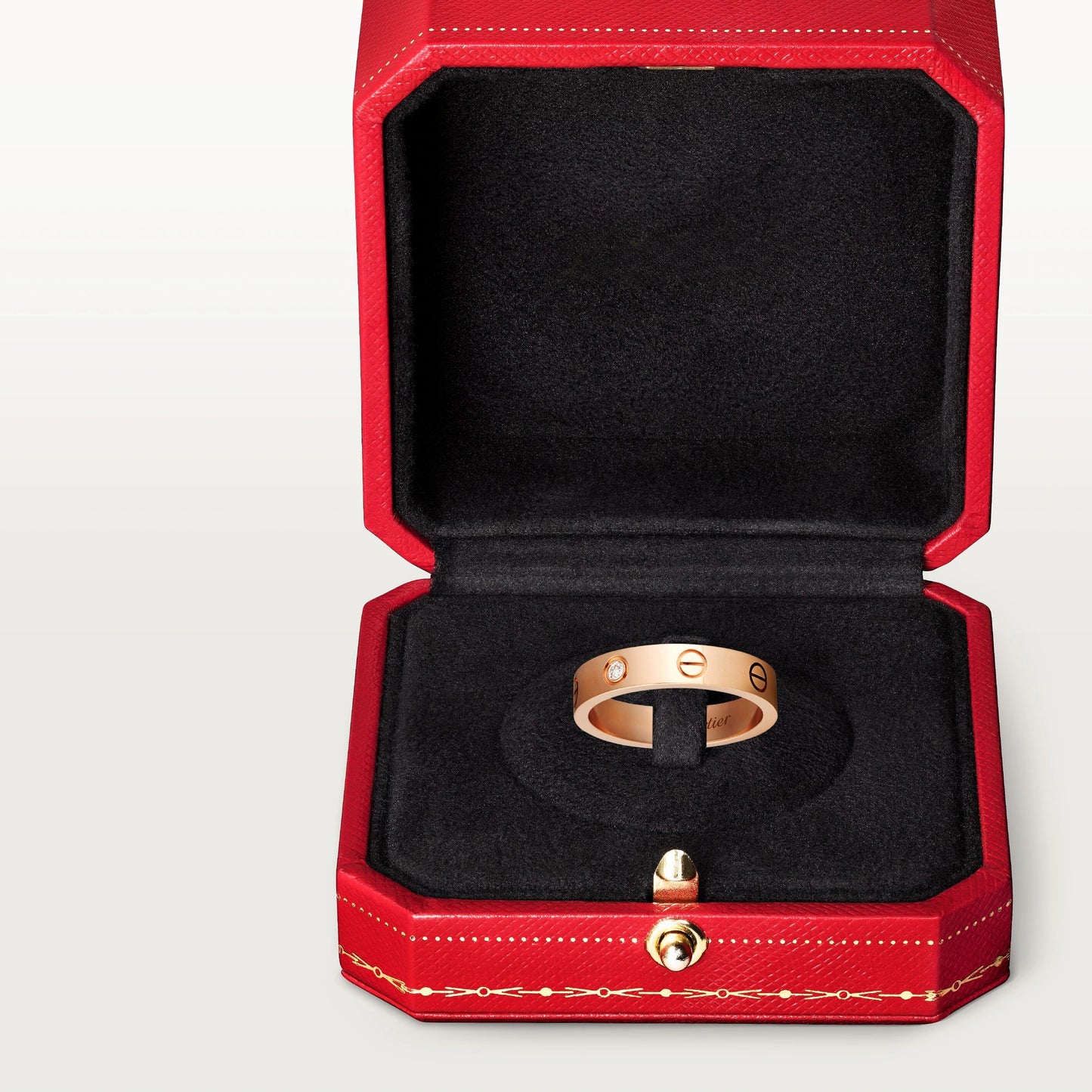 Diamor 18K Love Ring, Small Model, 1 Diamond