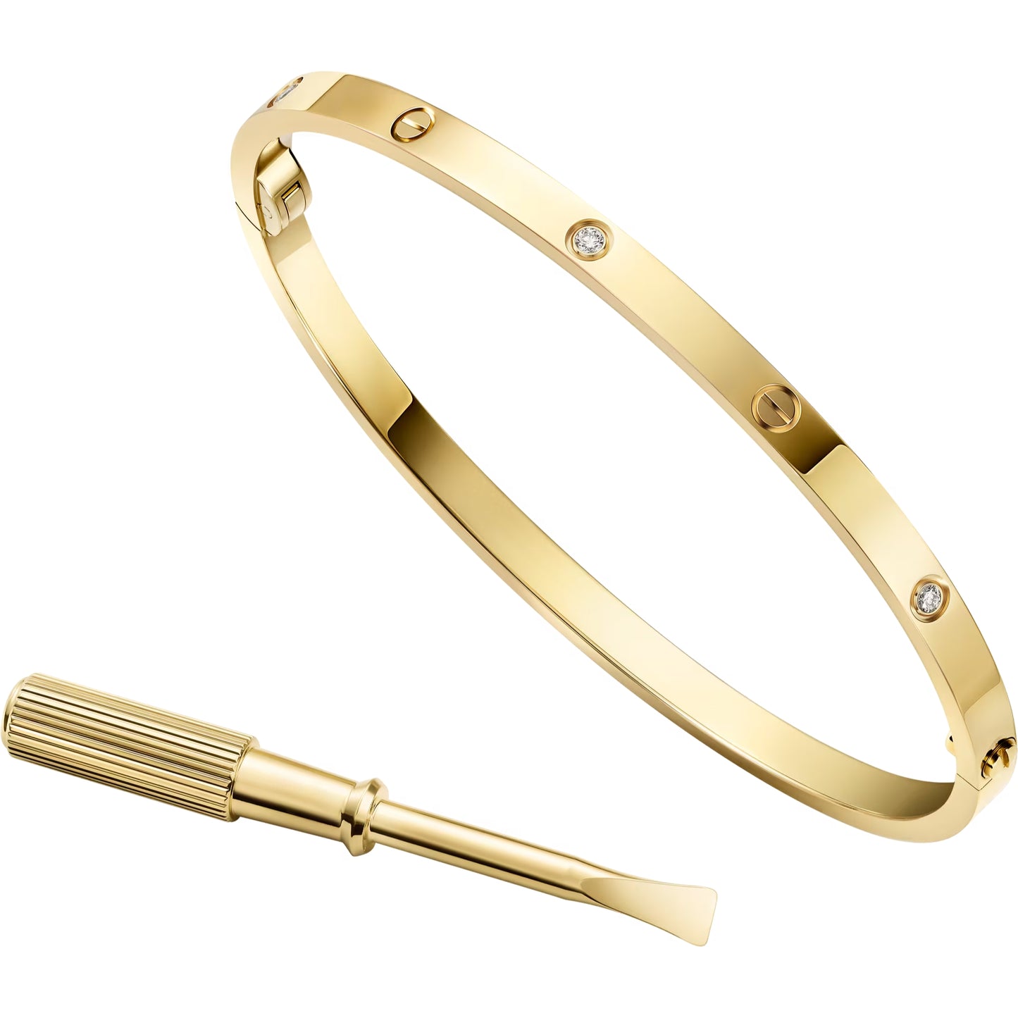 Diamor 18K Love Bracelet, Small Model, 6 Diamonds