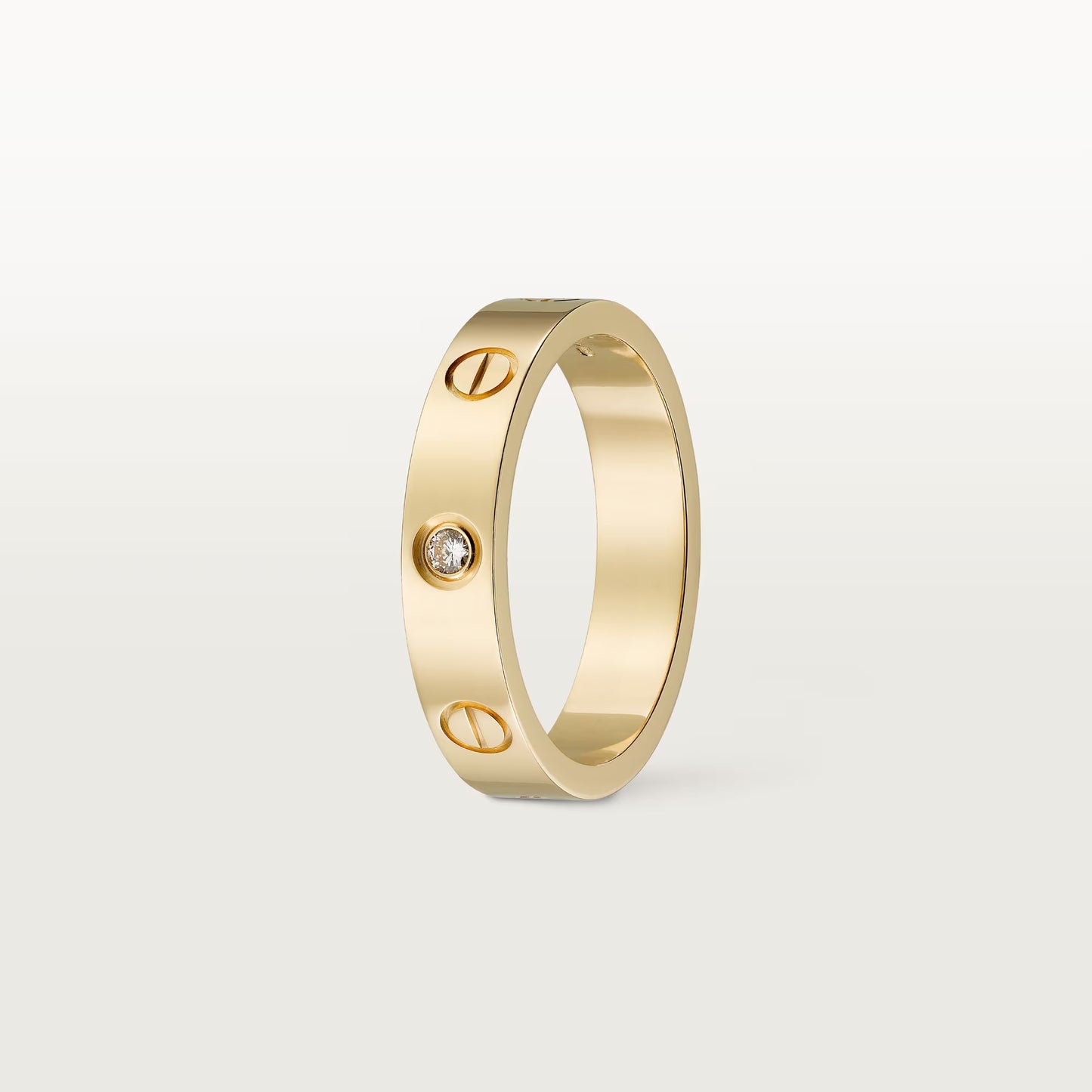 Diamor 18K Love Ring, Small Model, 1 Diamond