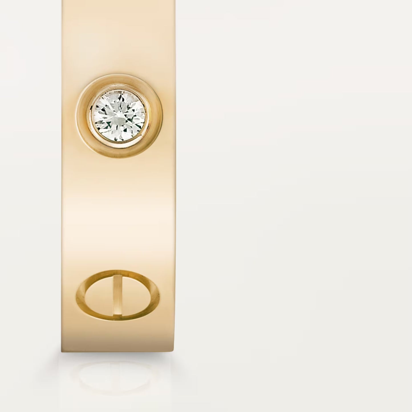 Diamor 18K Love Ring, Small Model, 1 Diamond