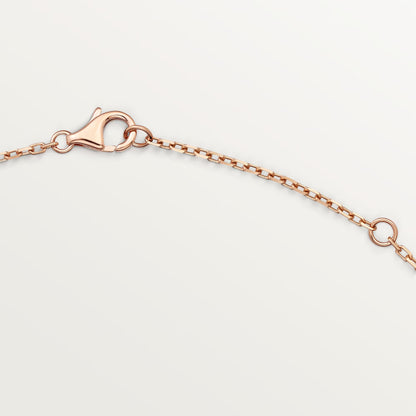 Diamor 18K Love Pendant Necklace, Double-Ring, Diamond-Paved