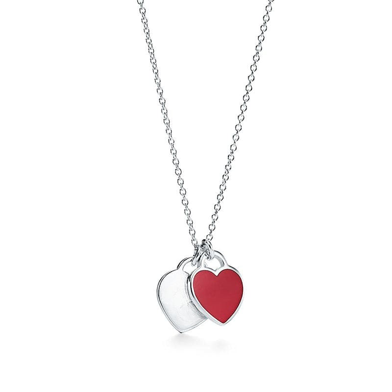 Diamor 18K Red Double Heart Necklaces