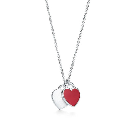 Diamor 18K Red Double Heart Necklaces