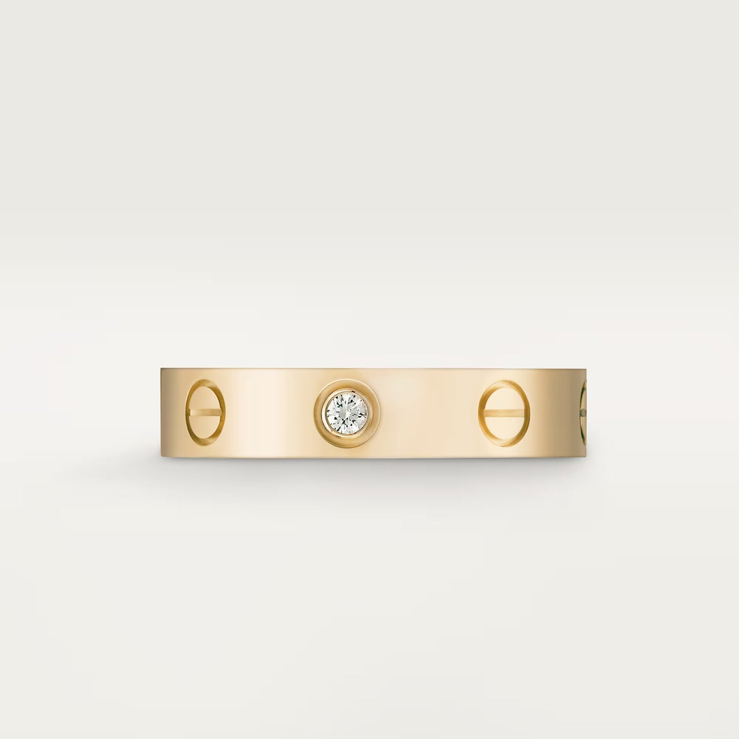Diamor 18K Love Ring, Small Model, 1 Diamond