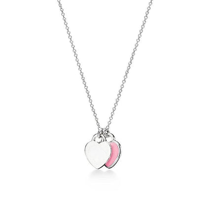 Diamor 18K Red Double Heart Necklaces