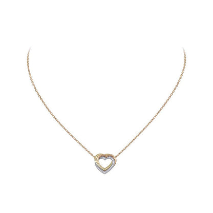 Diamor 18K Trinity Heart Diamond Necklace
