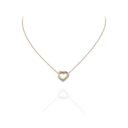 Diamor 18K Trinity Heart Diamond Necklace