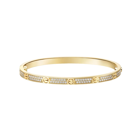 Diamor 18K Love Bracelet, Small Model, Diamond-Paved