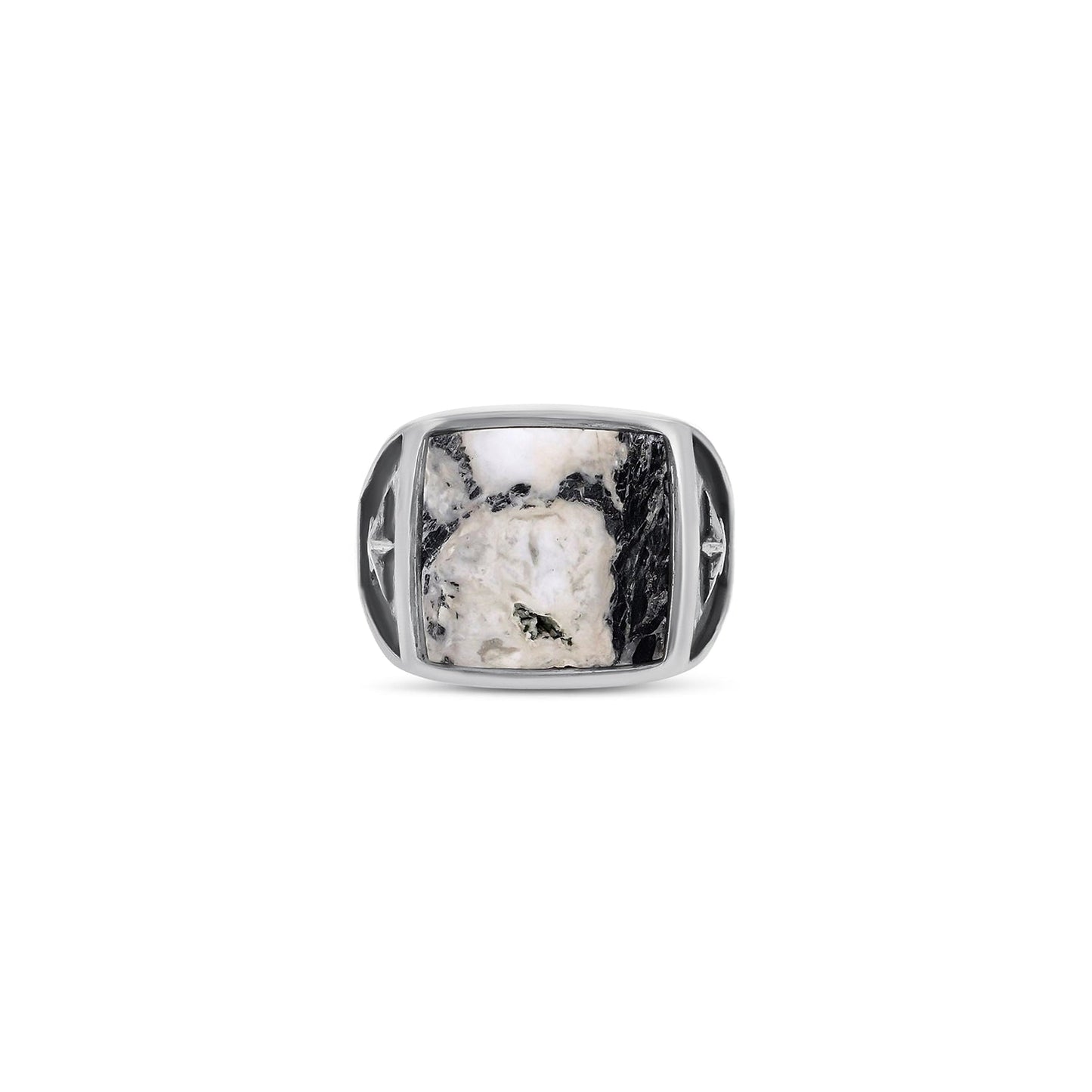 18K Sonoran White Buffalo Square Ring