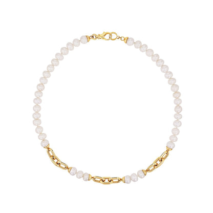 18K White Pearl Aspen Link Necklace