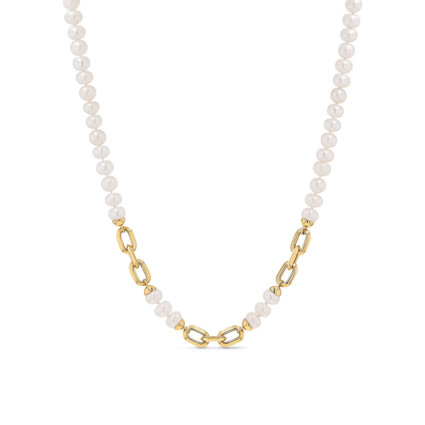 18K White Pearl Aspen Link Necklace