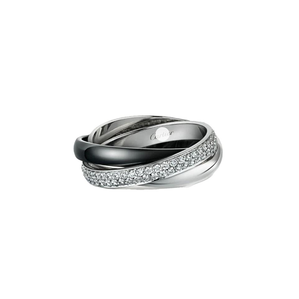 18K White Gold Ceramic Ring