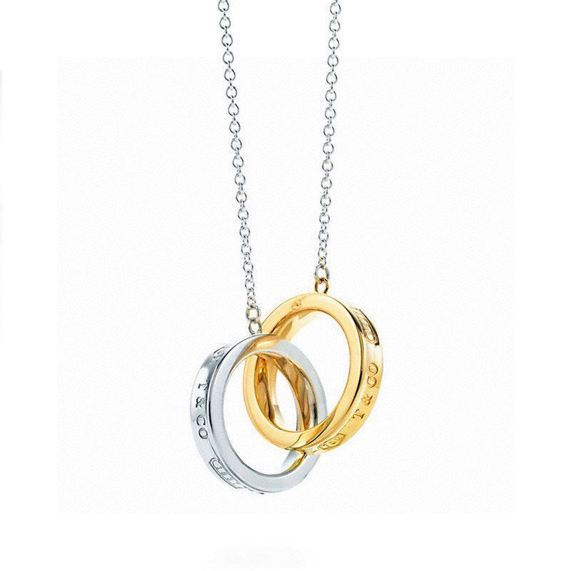 18K T 1837 Interlocking Circles Pendant Necklace