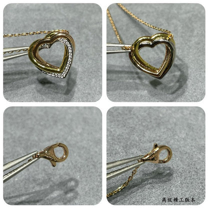 Diamor 18K Trinity Heart Diamond Necklace