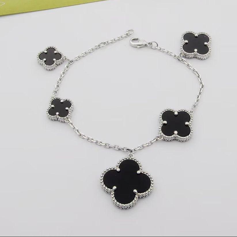 18K Magic Alhambra Five Black Motifs Bracelet